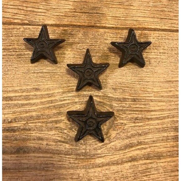 TWO Cast Iron Rustic Star Drawer Pulls 10310 - Picture 8 of 12